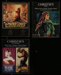 7d153 LOT OF 3 CHRISTIE'S AUCTION CATALOGS '90s filled with full-color movie poster images!