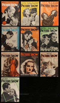 7d085 LOT OF 10 PICTURE SHOW 1936 ENGLISH MAGAZINES '36 filled with movie images & information!