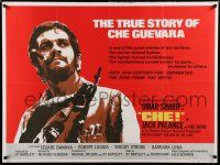 7f508 CHE British quad '69 art of Omar Sharif as Guevara, Jack Palance as Fidel Castro!