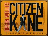 7f509 CITIZEN KANE advance British quad R1999 Orson Welles classic, the greatest film ever made!