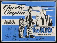 7f534 KID British quad R50s different art of Charlie Chaplin with Jackie Coogan!