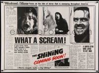7f559 SHINING Weekend Mirror style teaser British quad '80 King & Kubrick horror, Jack Nicholson!