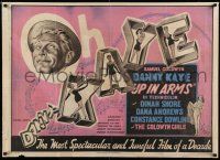 7f579 UP IN ARMS British quad '44 funnyman Danny Kaye & sexy Dinah Shore, Goldwyn Girls!