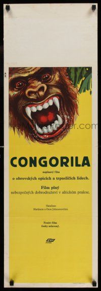 7f088 CONGORILLA Czech 13x38 '32 Osa & Martin Johnson in Africa, cool different gorilla art!