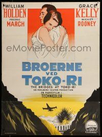 7f606 BRIDGES AT TOKO-RI Danish '58 Grace Kelly, William Holden, Korean War, great Bero art!