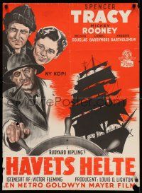 7f609 CAPTAINS COURAGEOUS Danish R52 Spencer Tracy, Freddie Bartholomew, Lionel Barrymore