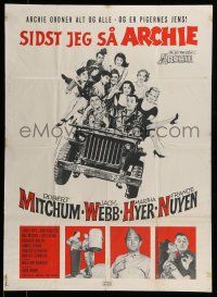 7f652 LAST TIME I SAW ARCHIE Danish '62 Robert Mitchum & Jack Webb in jeep full of sexy girls!