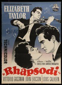 7f680 RHAPSODY Danish '55 Elizabeth Taylor must possess Vittorio Gassman, heart, body & soul!