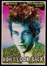 7f486 DON'T LOOK BACK English 18x25 R70s D.A. Pennebaker, super c/u art of Bob Dylan!