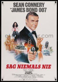 7f180 NEVER SAY NEVER AGAIN German '83 art of Sean Connery as James Bond 007 by Renato Casaro