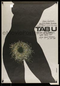 7f835 TABU Polish 27x38 '87 great erotic Andrzej Pagowski art of naked woman silhouette!