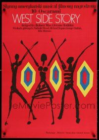 7f760 WEST SIDE STORY Polish 23x33 '73 Academy Award winning musical, great Stachurski art!