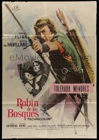7f393 ADVENTURES OF ROBIN HOOD Spanish R64 MCP art of Errol Flynn as Robin Hood!