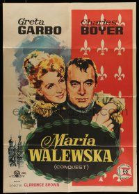 7f428 CONQUEST Spanish R63 Greta Garbo as Marie Walewska, Charles Boyer as Napoleon!