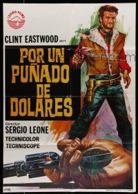 7f438 FISTFUL OF DOLLARS Spanish R73 Leone classic spaghetti western, art of Eastwood!