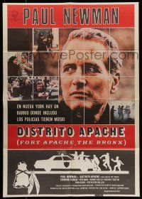 7f441 FORT APACHE THE BRONX Spanish '81 Paul Newman, Edward Asner & Ken Wahl as New York City cops