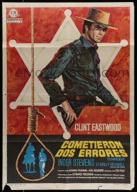 7f448 HANG 'EM HIGH Spanish '68 cool different art of Clint Eastwood by Mac Gomez!