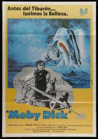 7f457 MOBY DICK Spanish R78 John Huston, great Gustav Rehberger art of Gregory Peck & giant whale