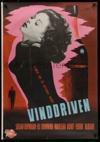 7f081 SMASH-UP Swedish '47 Hayward is possessed by her love for the man in her heart, Gavler art!
