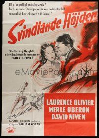 7f083 WUTHERING HEIGHTS Swedish R59 Laurence Olivier is torn with desire for Merle Oberon!