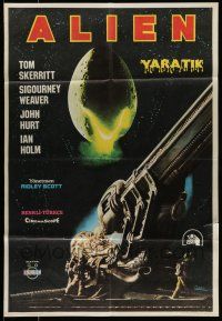 7f114 ALIEN Turkish '79 Ridley Scott sci-fi monster classic, cool different art by Omer Muz!