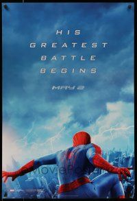 7g033 AMAZING SPIDER-MAN 2 teaser 1sh '14 Andrew Garfield, his greatest battle begins!