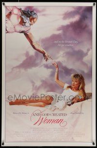 7g044 AND GOD CREATED WOMAN 1sh '87 Roger Vadim directed, sexy Rebecca De Mornay!