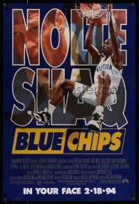 7g099 BLUE CHIPS advance 1sh '94 basketball, Nick Nolte, Ed O'Neal & Shaquille O'Neal!
