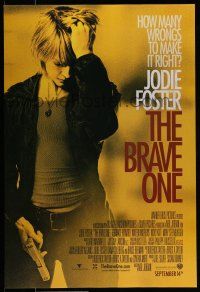 7g107 BRAVE ONE advance DS 1sh '07 Neil Jordan directed, Jodie Foster & Terrence Howard!