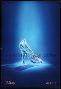 7g134 CINDERELLA teaser DS 1sh '15 great image of classic glass slipper!