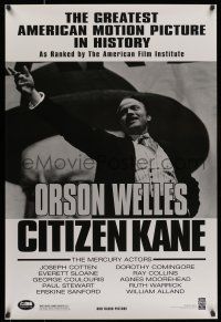 7g136 CITIZEN KANE 1sh R98 some called Orson Welles a hero, others called him a heel!