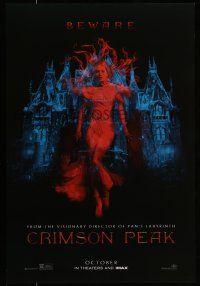 7g155 CRIMSON PEAK teaser DS 1sh '15 Guillermo del Toro horror, cool ghostly Mia Wasikowska!