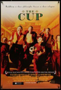 7g160 CUP 1sh '00 great image of happy Buddhist monks playing soccer!