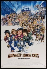 7g188 DETROIT ROCK CITY 1sh '99 KISS, great wacky retro caricature art by Phil Roberts!