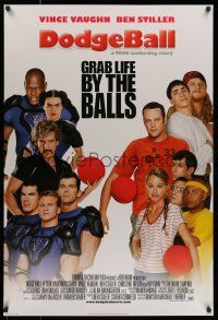 7g196 DODGEBALL style D int'l DS 1sh '04 Vince Vaughn, Ben Stiller, Rip Torn, true underdog story!