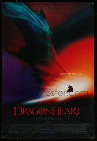 7g203 DRAGONHEART advance 1sh '96 Dennis Quaid, Dina Meyer, cool special effects image!