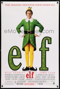 7g214 ELF advance DS 1sh '03 Jon Favreau directed, James Caan & Will Ferrell in Christmas comedy!