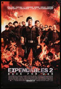 7g228 EXPENDABLES 2 advance DS 1sh '12 Stallone, Arnie, Van Damme, Li, Lundgren & Chuck Norris!
