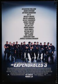 7g230 EXPENDABLES 3 advance DS 1sh '14 Sylvester Stallone, Mel Gibson, Jet Li & all-star cast!