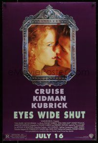 7g232 EYES WIDE SHUT advance DS 1sh '99 Stanley Kubrick, romantic c/u of Tom Cruise & Nicole Kidman