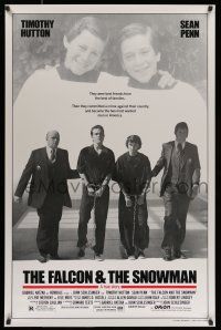 7g235 FALCON & THE SNOWMAN 1sh '85 Sean Penn, Timothy Hutton, John Schlesigner directed!