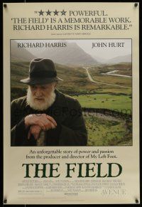 7g244 FIELD 1sh '90 Jim Sheridan directed, cool image of Richard Harris & landscape!