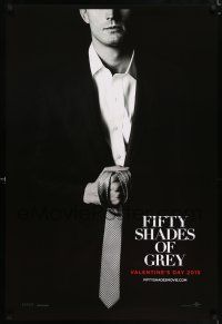 7g247 FIFTY SHADES OF GREY tie style teaser DS 1sh '15 Jamie Dornan in the title role!