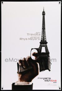 7g259 FROM PARIS WITH LOVE Eiffel style teaser DS 1sh '10 Pierre Morel, Travolta, Eiffel Tower gun!