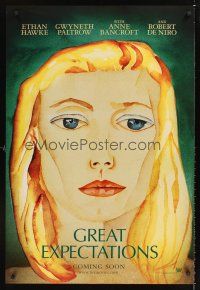 7g287 GREAT EXPECTATIONS style A int'l teaser DS 1sh '98 close-up artwork of Gwyneth Paltrow!