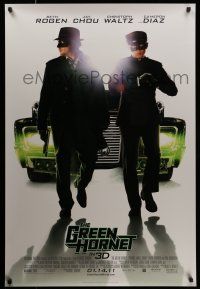 7g291 GREEN HORNET advance DS 1sh '11 Seth Rogen, Cameron Diaz, cool image of car!