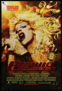 7g305 HEDWIG & THE ANGRY INCH foil title DS 1sh '01 transsexual punk rocker James Cameron Mitchell!