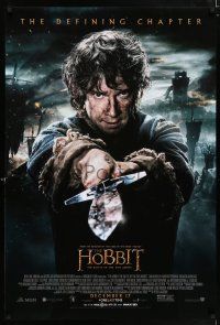 7g316 HOBBIT: THE BATTLE OF THE FIVE ARMIES advance DS 1sh '14 Martin Freeman as Bilbo Baggins!