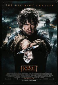 7g317 HOBBIT: THE BATTLE OF THE FIVE ARMIES int'l advance DS 1sh '14 Martin Freeman as Bilbo Baggins
