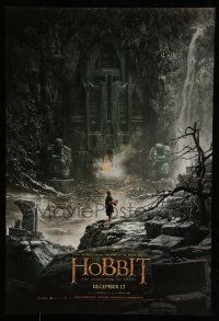 7g319 HOBBIT: THE DESOLATION OF SMAUG teaser DS 1sh '13 cool image of Bilbo outside Erebor!